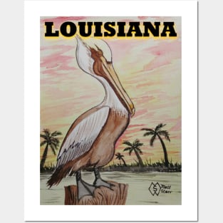 Louisiana Pelican Posters and Art